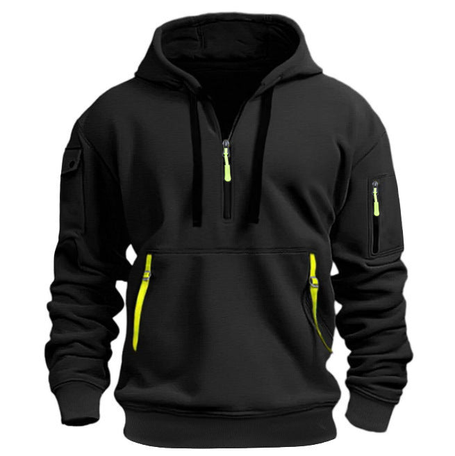 Men's hoodie with practical zipper pockets Chic & Stil