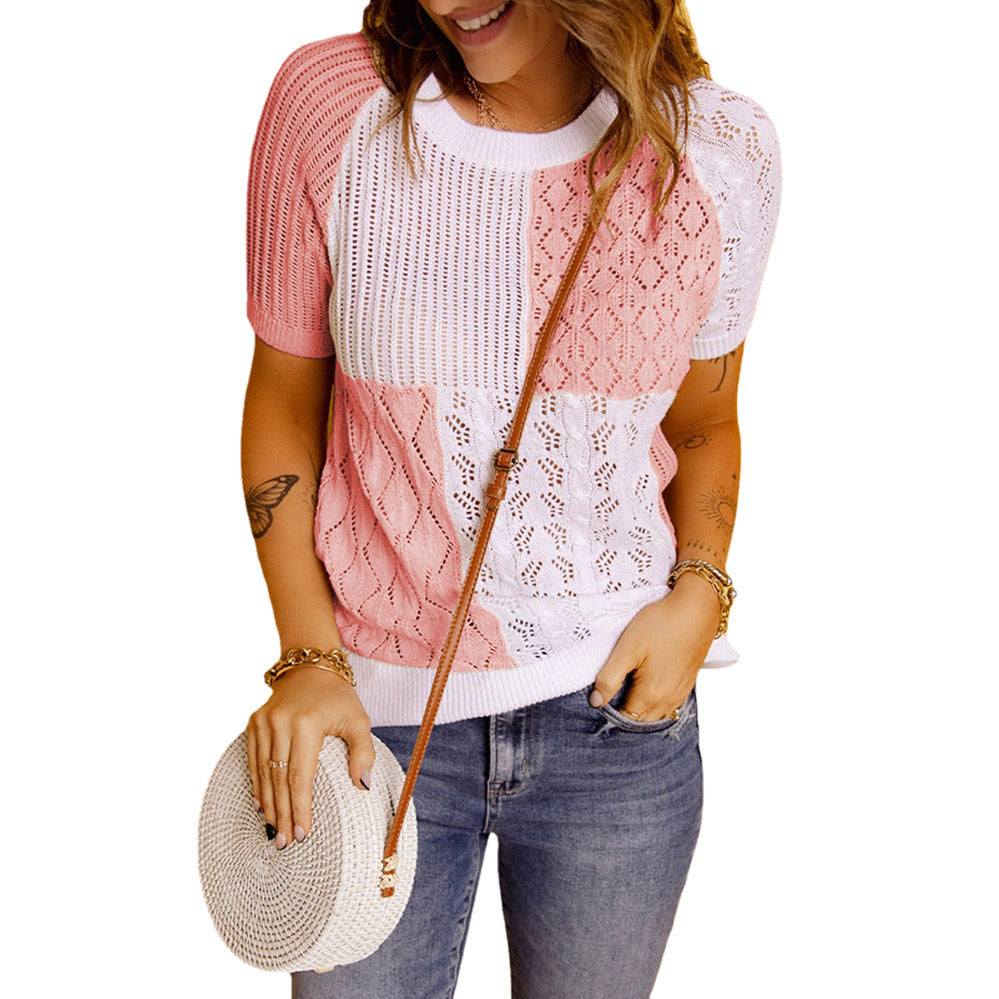 Women Fashion Knit Tops with Unique Patterns and a Casual Chic Fit