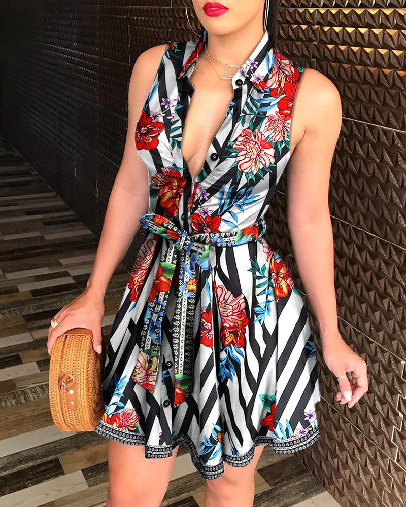 Ladies Chic and Stylish Mini Shirt Dress