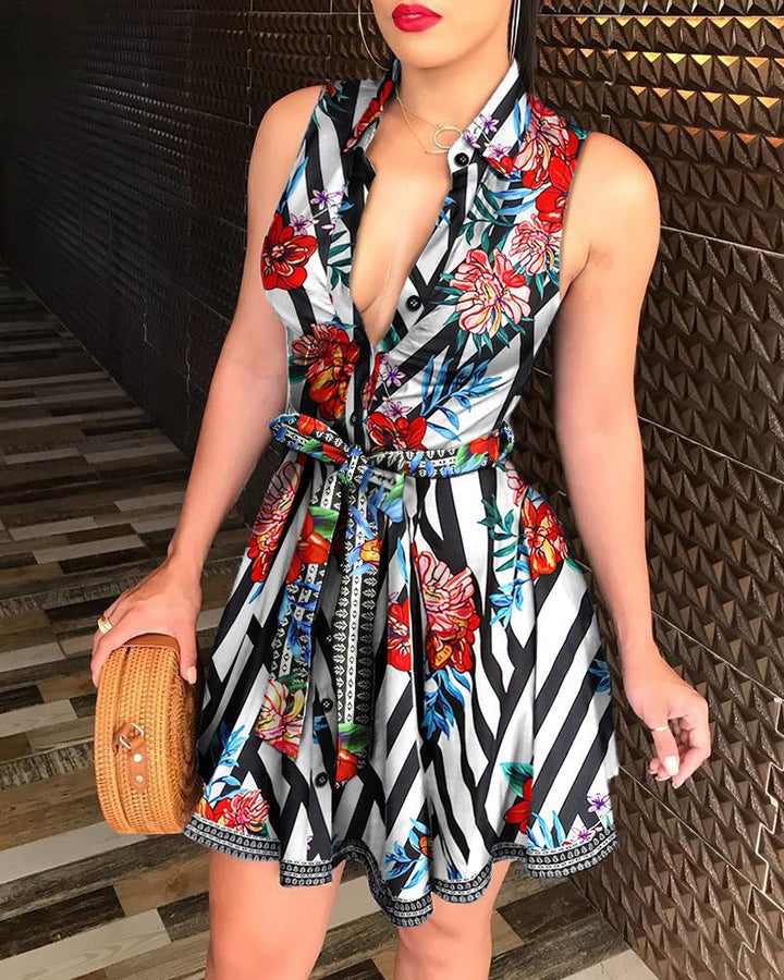 Ladies Chic and Stylish Mini Shirt Dress