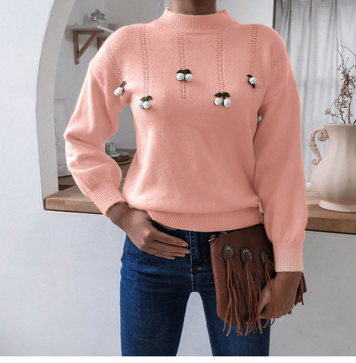 Women's sweater with playful applications Lune London