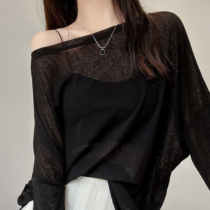 Chemise décontractée pour femme à manches longues avec détails texturés fins Chic & Stil