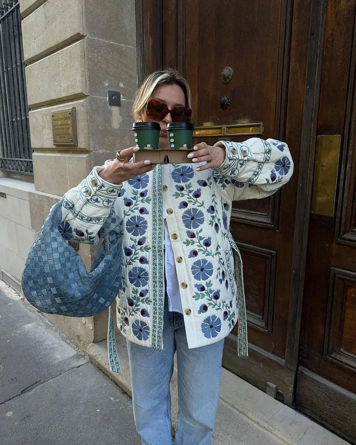 Veste bomber brodée de mode féminine Chic & Stil