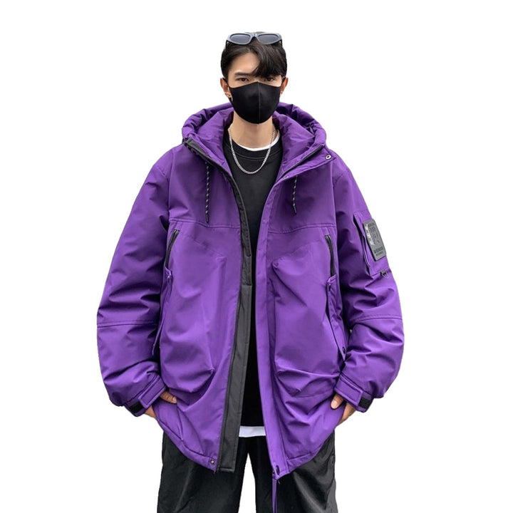 Insulated winter jacket for men with practical pockets and adjustable hood Lune London