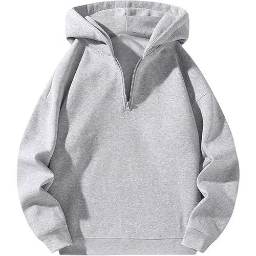 Men's Sporty Hoodie with Half Zipper Lune London