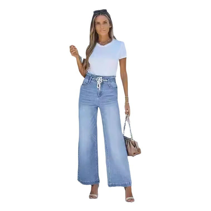 Women's High-Waisted Jeans with Wide Leg Lune London