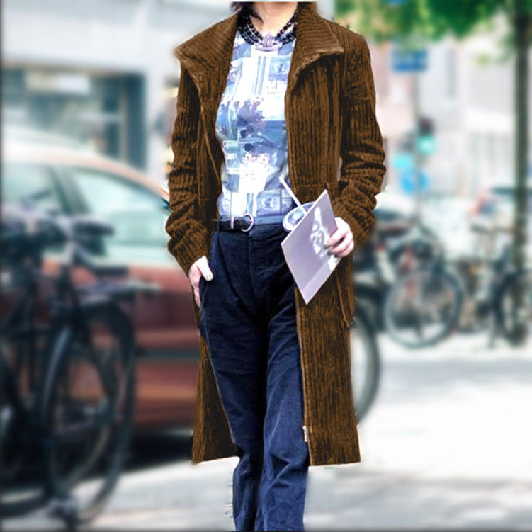 Elegant velvet coat for women with soft structured surface Lune London