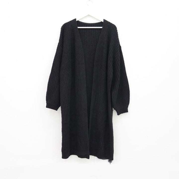 Thick knit cardigan for women with an open cut and comfortable sleeve finishes Lune London