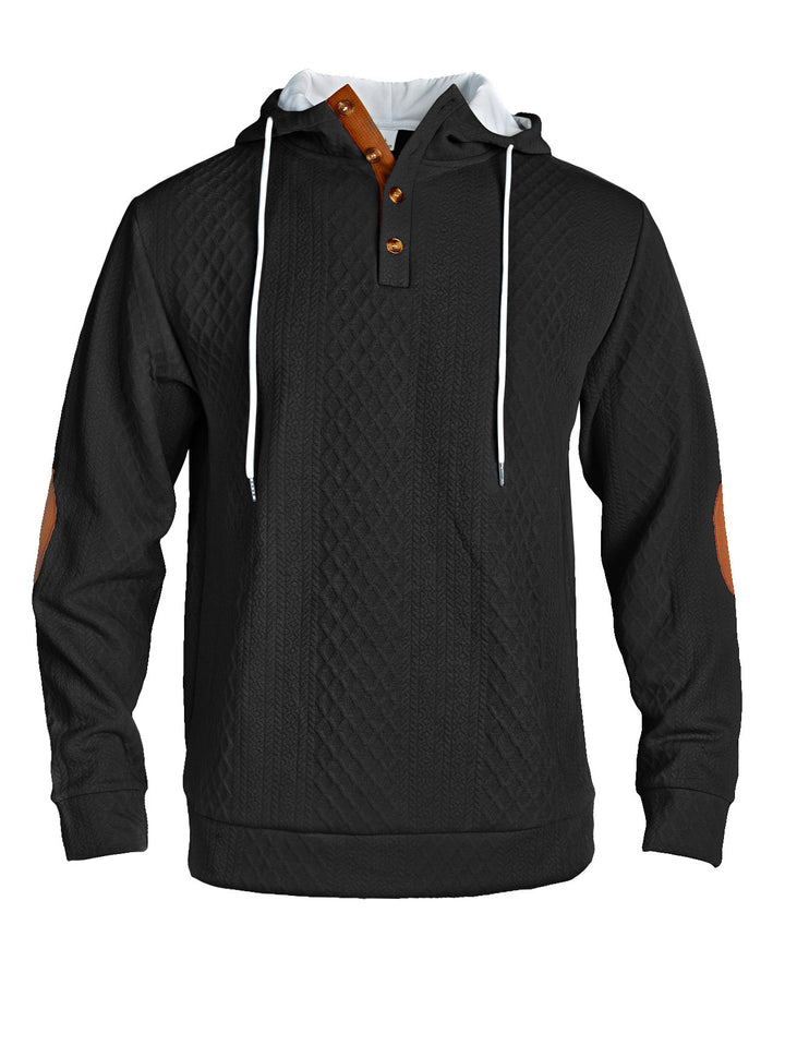 Casual hoodie for men with an innovative knitted structure and stylish accents Lune London