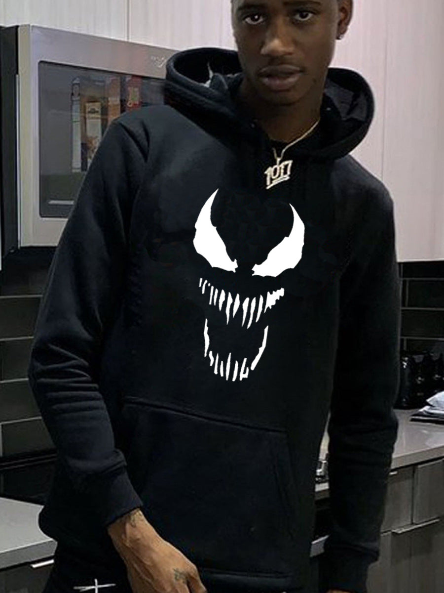 Men's hoodie with striking monster print Lune London