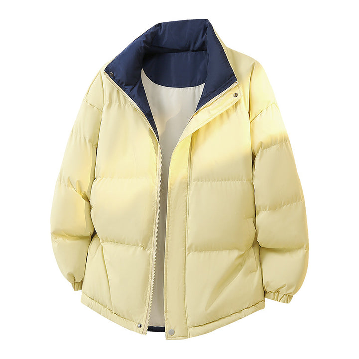 Ladies quilted down jacket with high collar and side pockets Lune London
