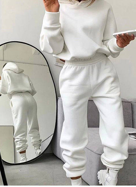 Ladies casual tracksuit with hood and elastic waist Lune London