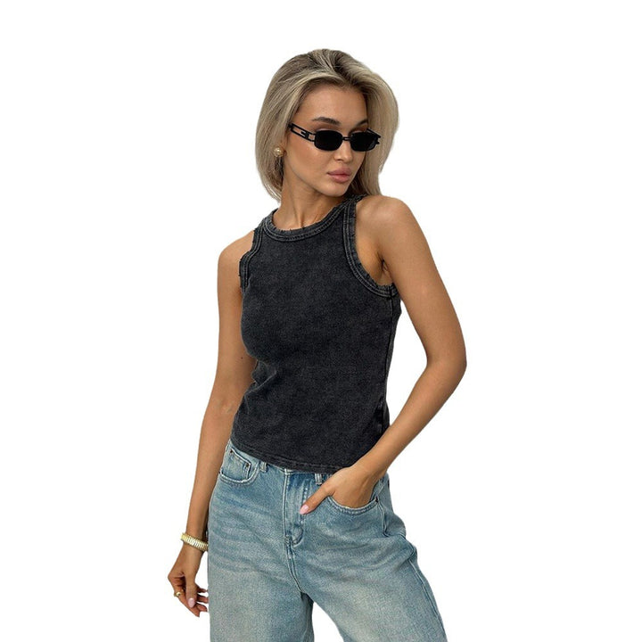 Sleeveless T-shirt for women in soft cotton blend Lune London
