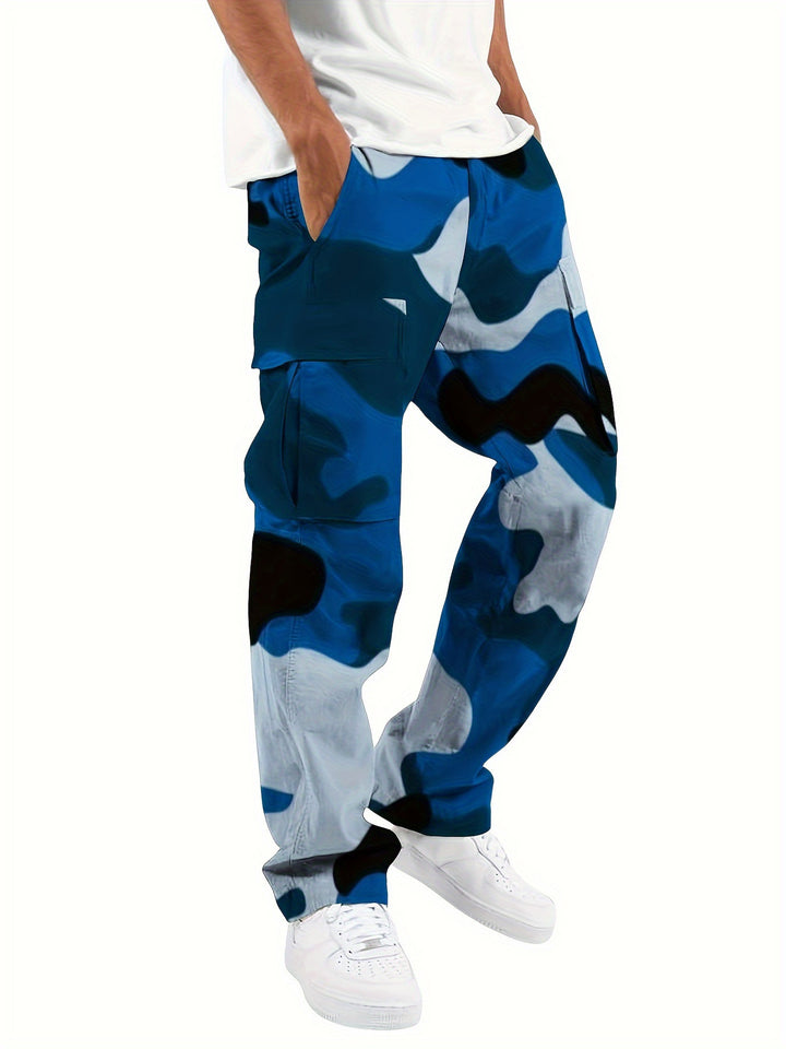 Camouflage cargo pants for men with multiple pockets Lune London