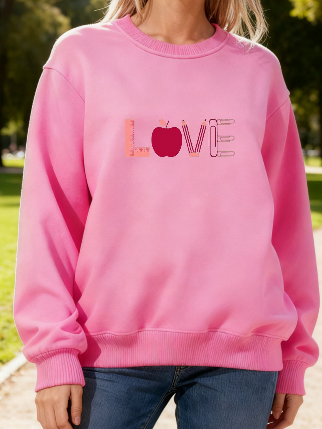 Sweat-shirt pour femmes avec motif créatif d'amour Chic & Stil