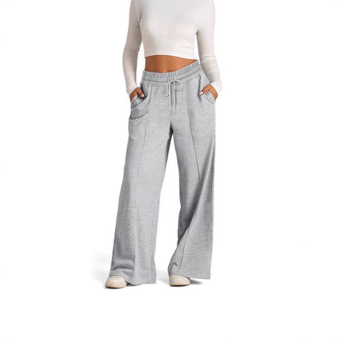 Wide leisure pants for women with elastic waistband and pockets Lune London