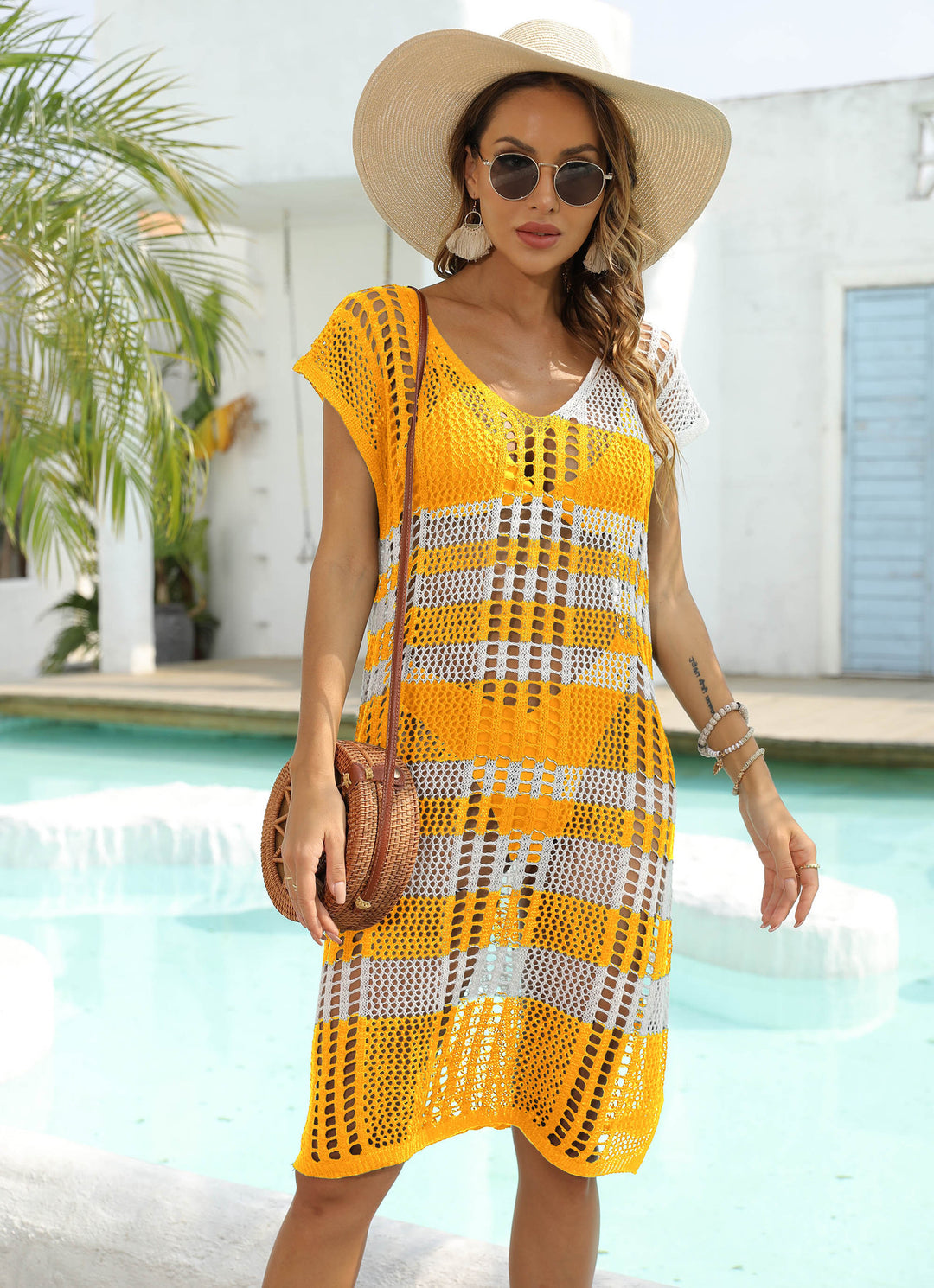 Women Stylish Crochet Cover Dress Lune London