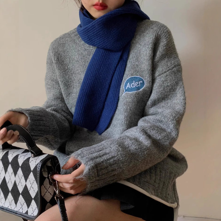 Pull en maille épaisse pour femmes avec broderie unique Chic & Stil