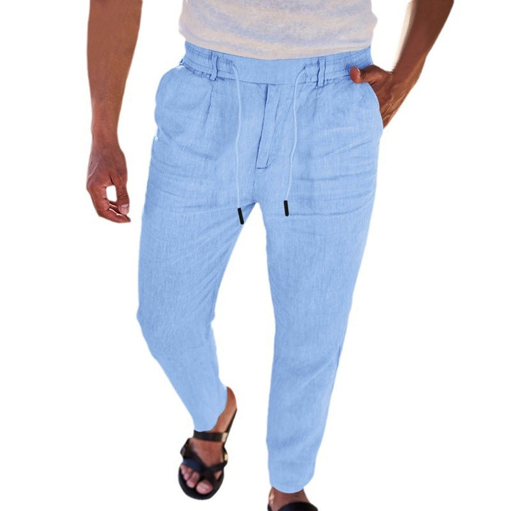Casual linen pants for men with elastic waist Lune London