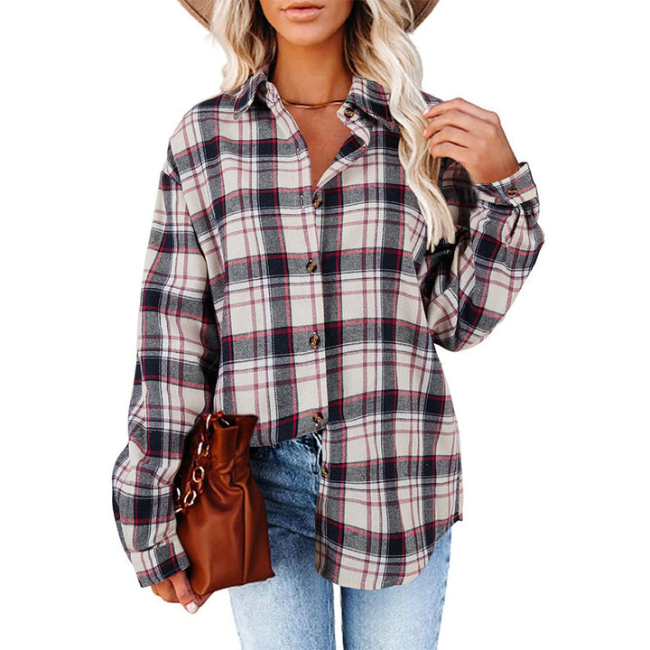 Lune London women's flannel shirt with check pattern