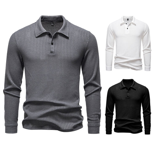 Men's polo shirt with textured surface and modern collar Lune London