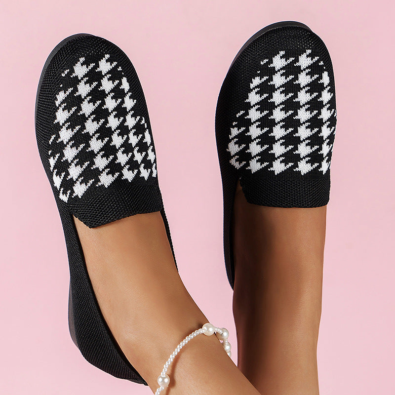 Ladies Patterned Slippers with Elastic Band Lune London