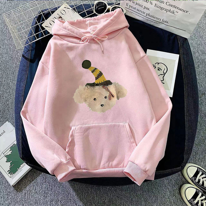 Women's hoodie with playful dog motif Chic & Stil