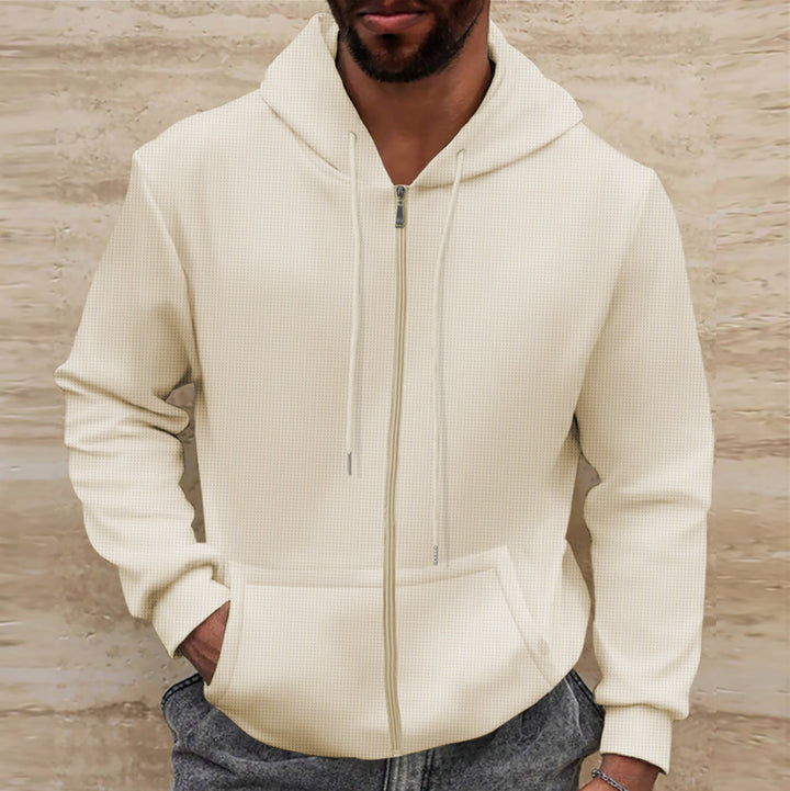 Men's zip-up hoodie with practical pocket design Lune London