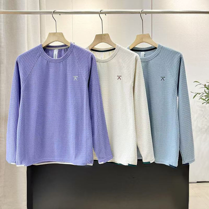 Chemise élégante à manches longues pour femmes avec un design texturé Chic & Stil