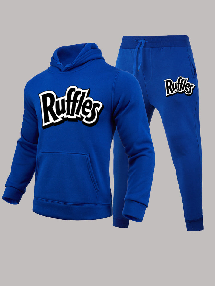 Men's comfortable hoodie and jogger set with striking logo Lune London