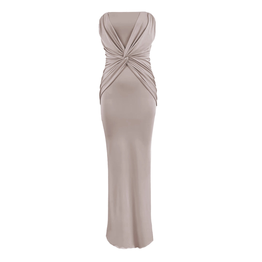 Women's Elegant Minimalist Evening Dress with Gatherings Lune London