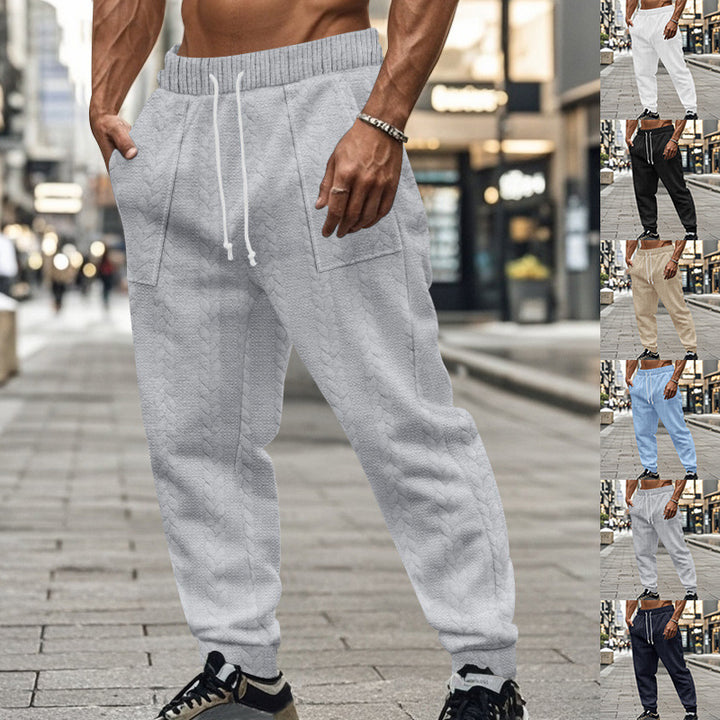 Trendy leisure pants for men with innovative texture and elastic waistband Lune London