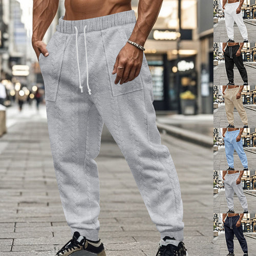 Trendy leisure pants for men with innovative texture and elastic waistband Lune London