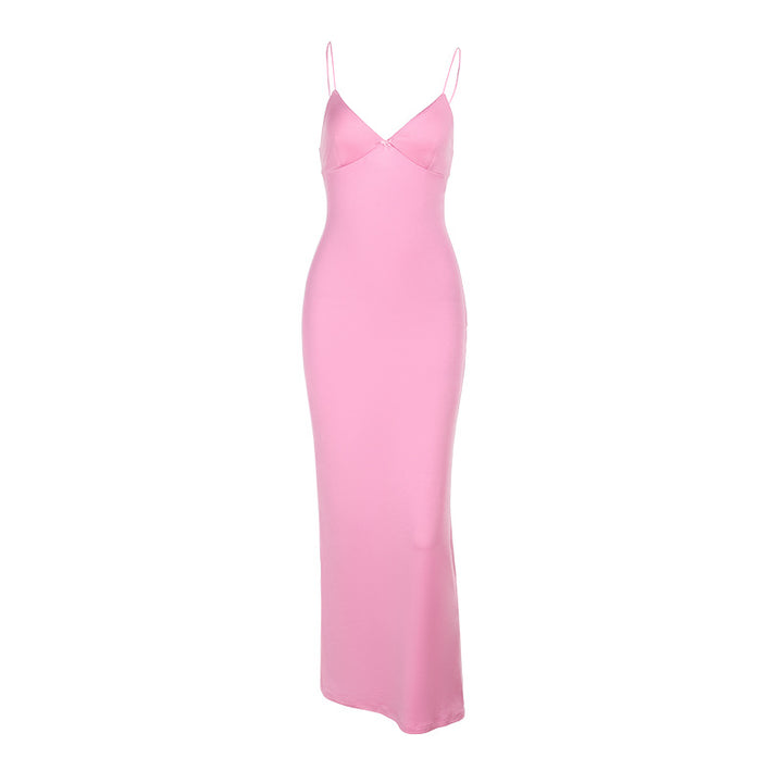 Slim-fit maxi dress for women with spaghetti straps Lune London