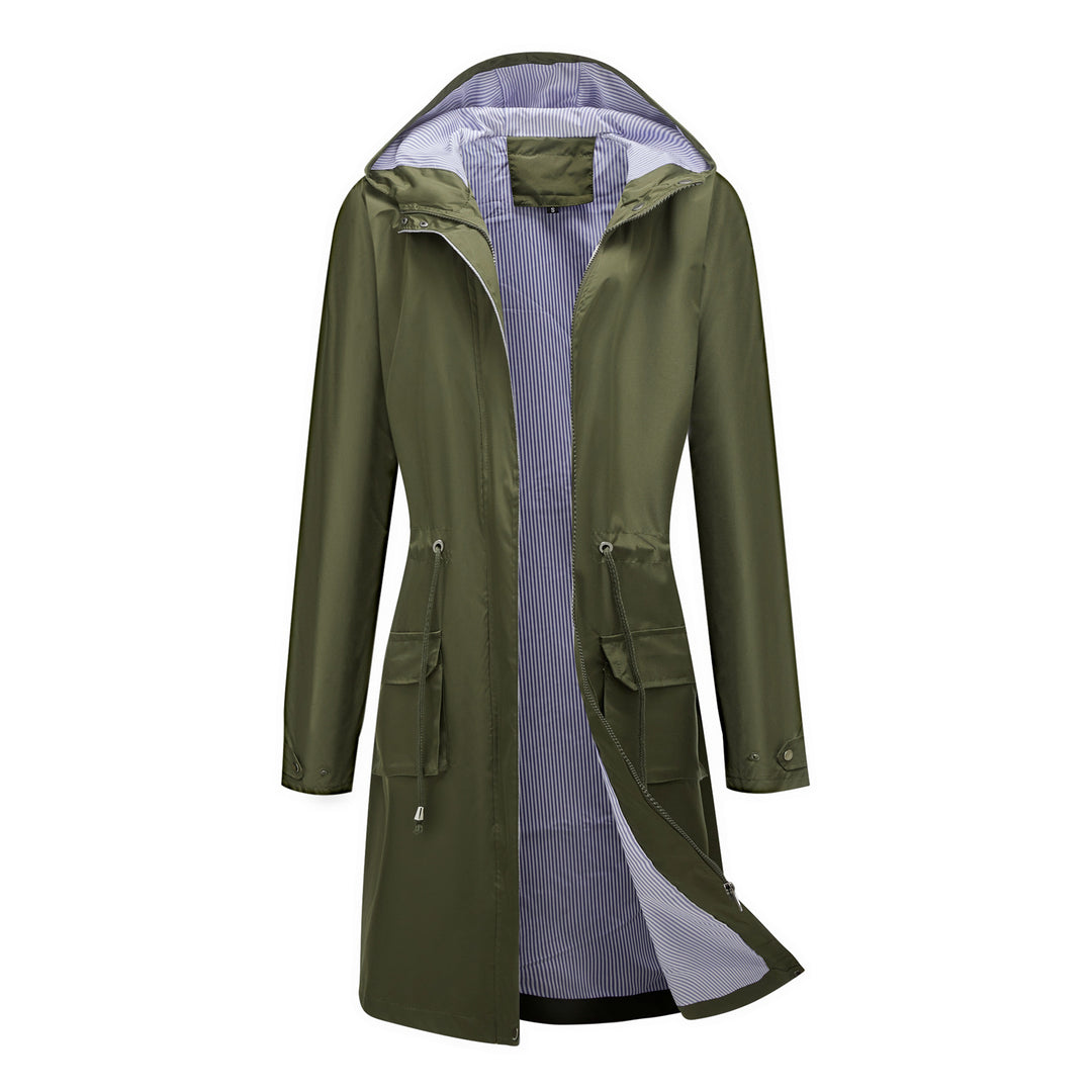 Women's windbreaker leisure jacket with practical drawstrings and inner lining Lune London