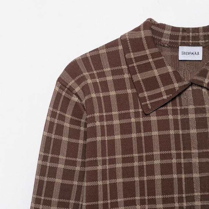Veste en chemise à carreaux pour femmes Chic & Stil
