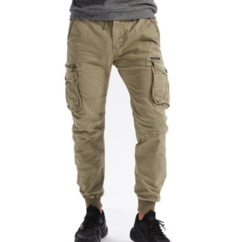 Men's cargo pants with practical pockets and elastic waistband Lune London