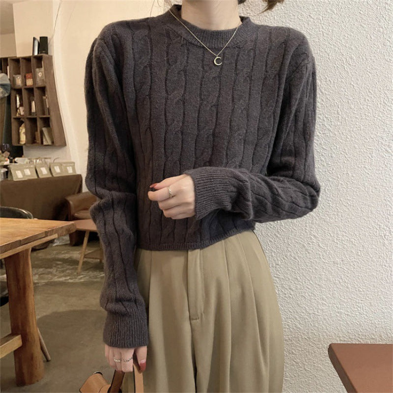 Pull en tricot épais pour femme avec motif en câble texturé et coupe décontractée Chic & Stil