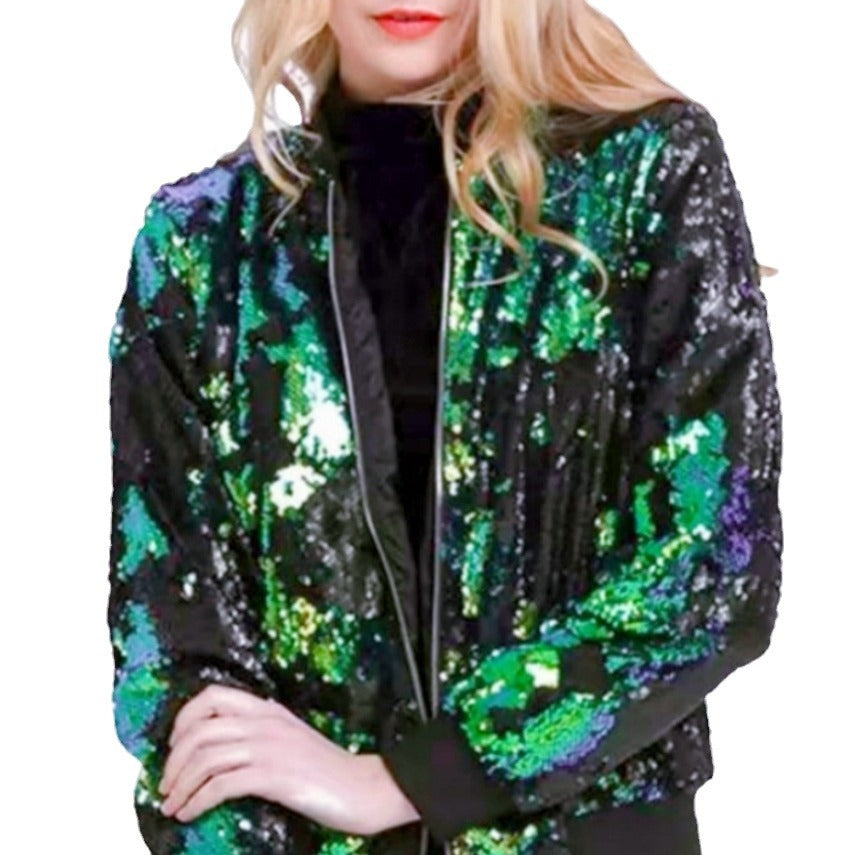 Ladies Bling Bomber Jacket Lune London