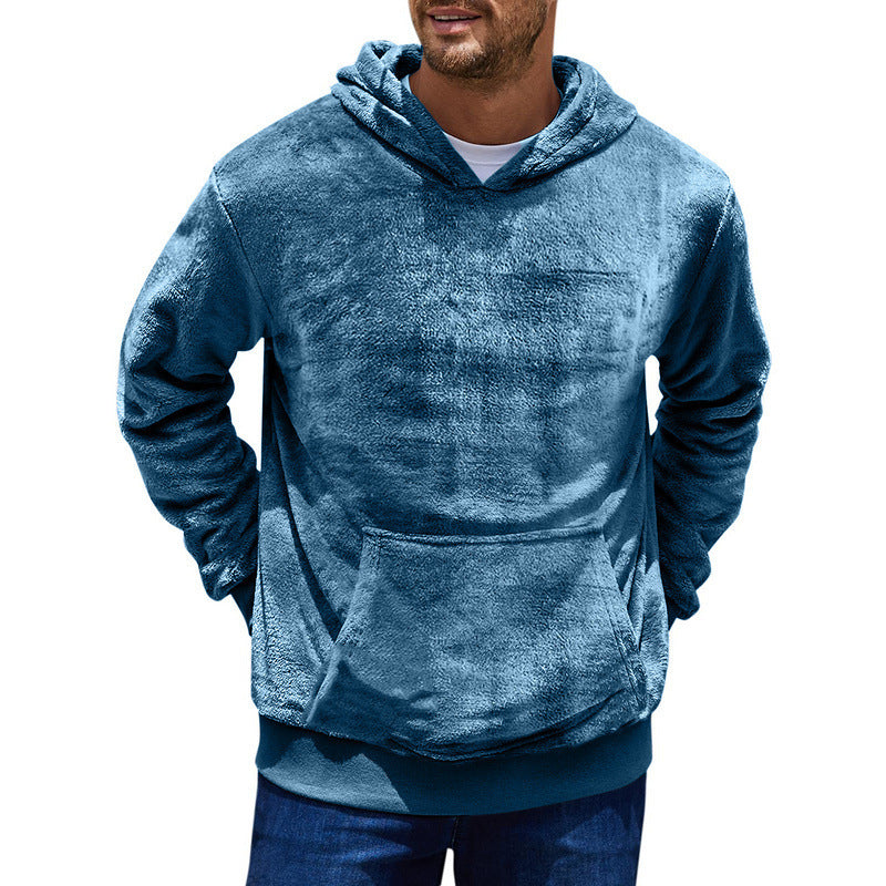 Comfortable fleece hoodie for men with kangaroo pocket Lune London
