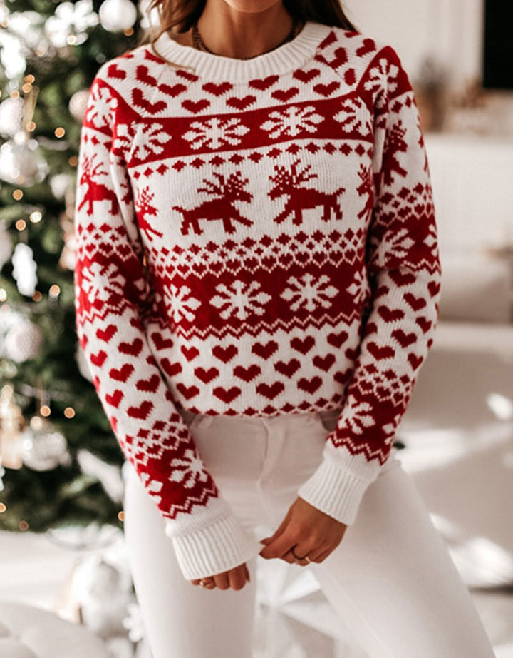 Pull de Noël confortable pour femmes avec motif traditionnel Chic & Stil