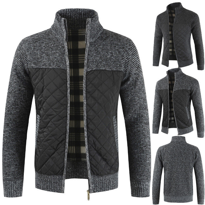 Quilted jacket for men with knitted details Lune London