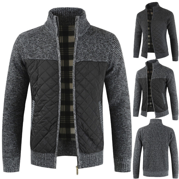 Quilted jacket for men with knitted details Lune London