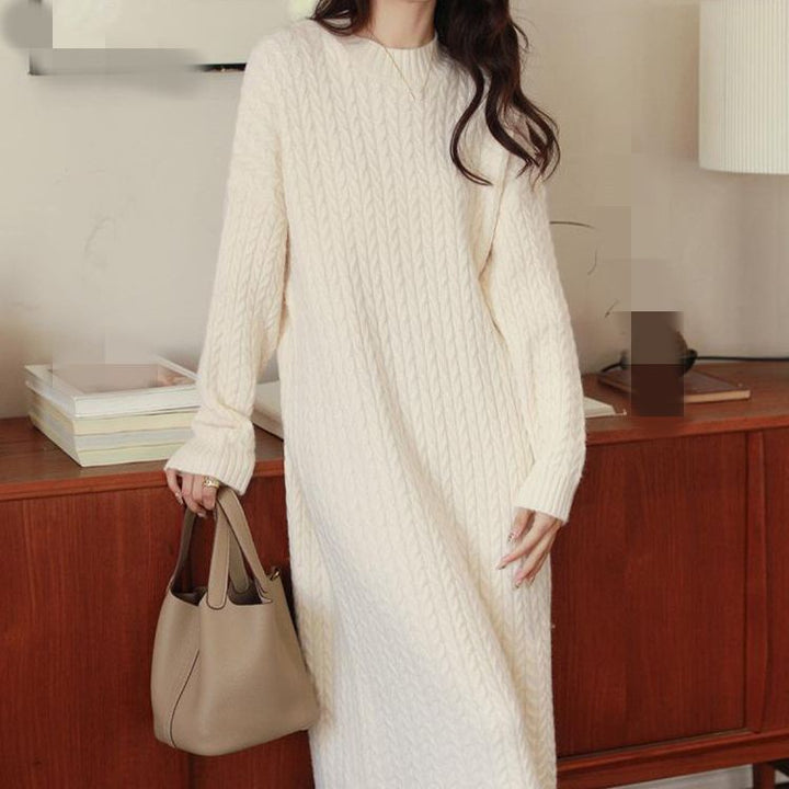 Robe en tricot pour femme au design décontracté avec motif structuré Chic & Stil