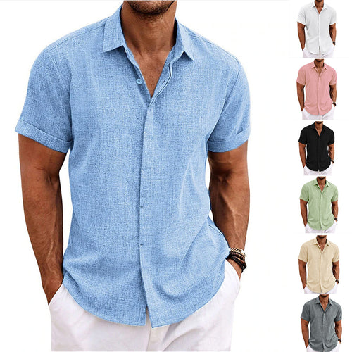 Short sleeve shirt for men in light cotton with pleasant wearing comfort Lune London