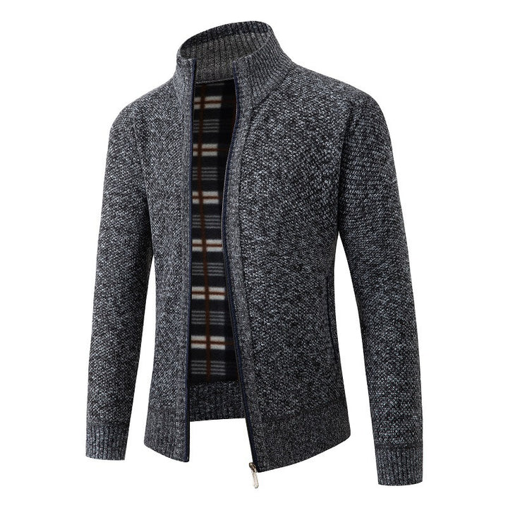 Fashion knit jacket for men with an innovative structure and a warm lining Lune London