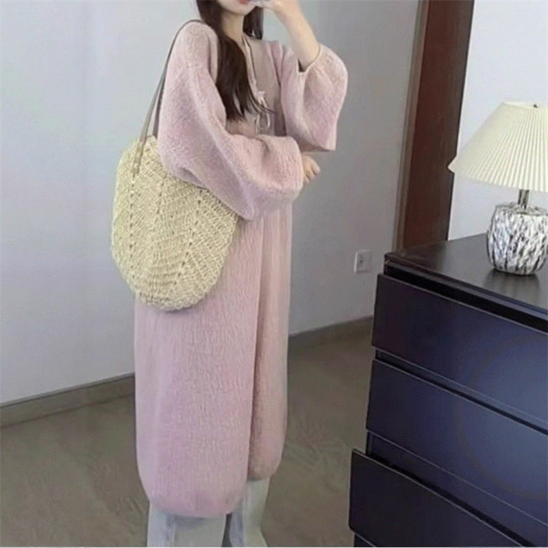 Robe surdimensionnée pour femme avec des manches volumineuses et des détails en boutons Chic & Stil