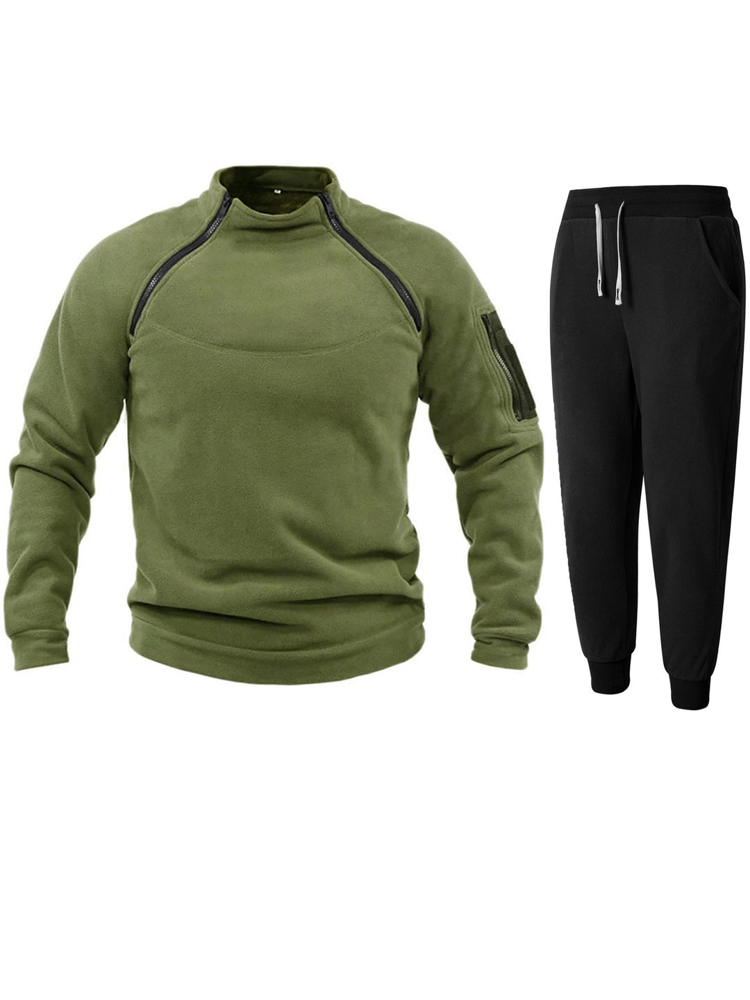 Functional fleece jacket for men with chic and stylish elastic sports pants