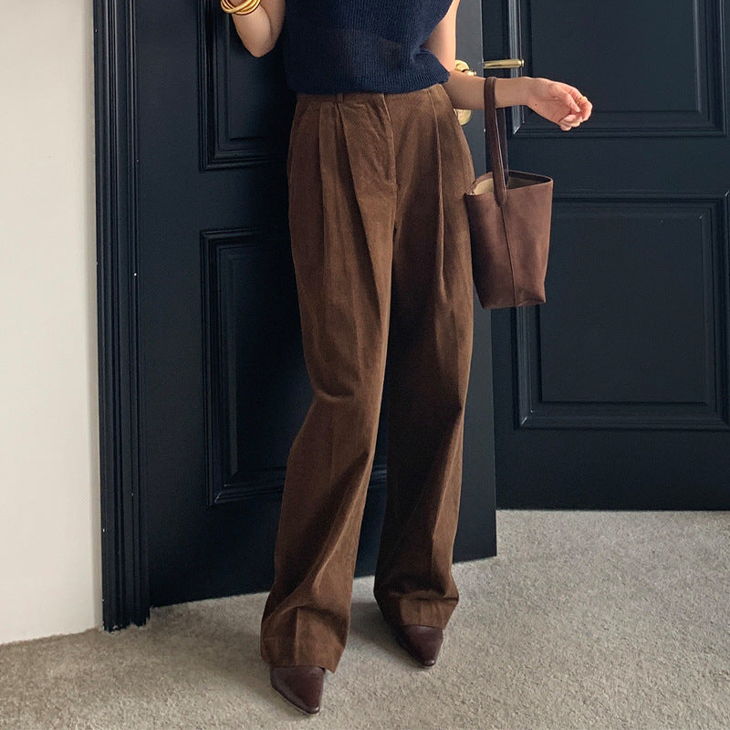 Pantalons larges élégants pour femmes avec taille haute