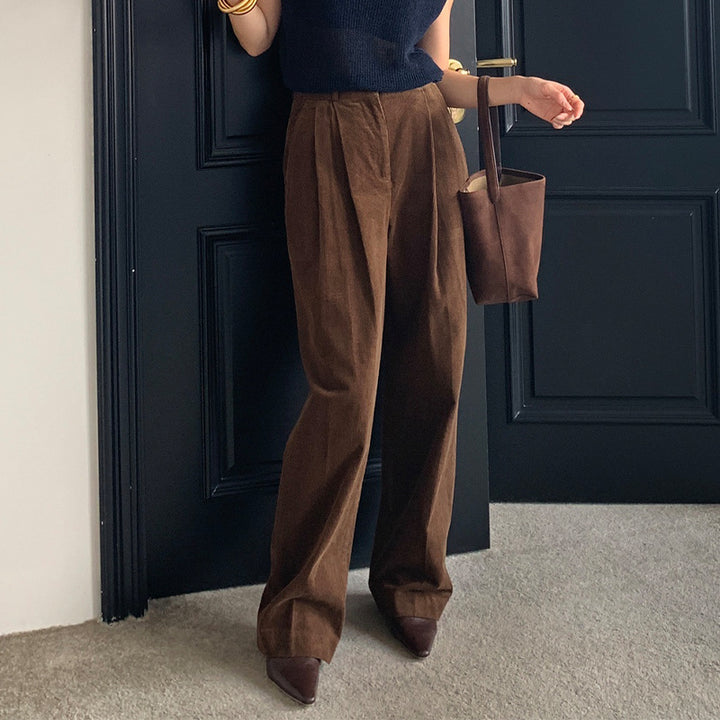 Pantalons larges élégants pour femmes avec taille haute